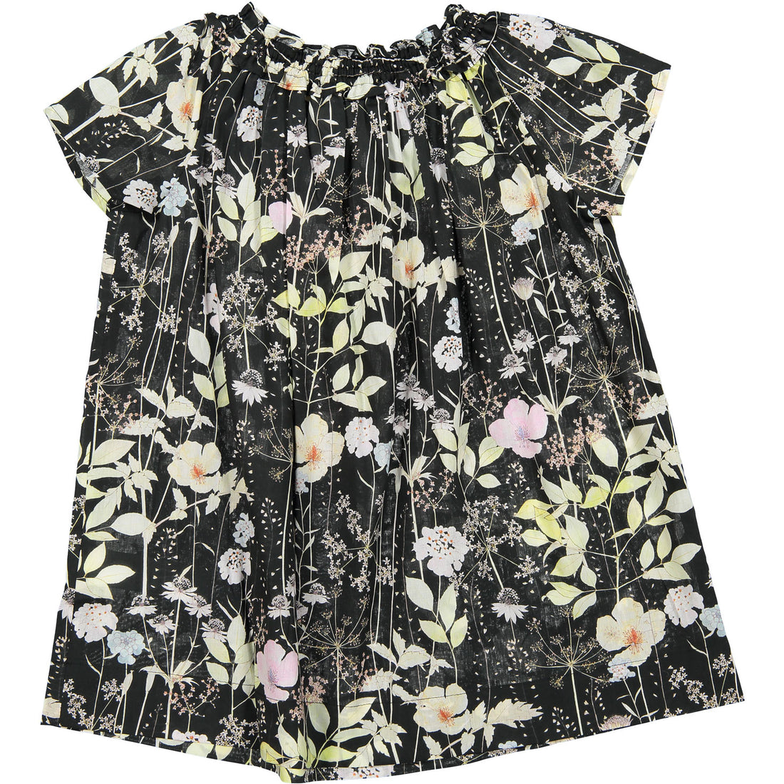 Bonpoint Black Floral Garden Swing Dress
