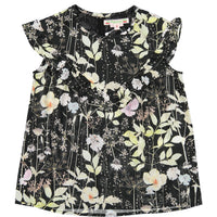 Bonpoint Black Floral Garden Yolk Blouse