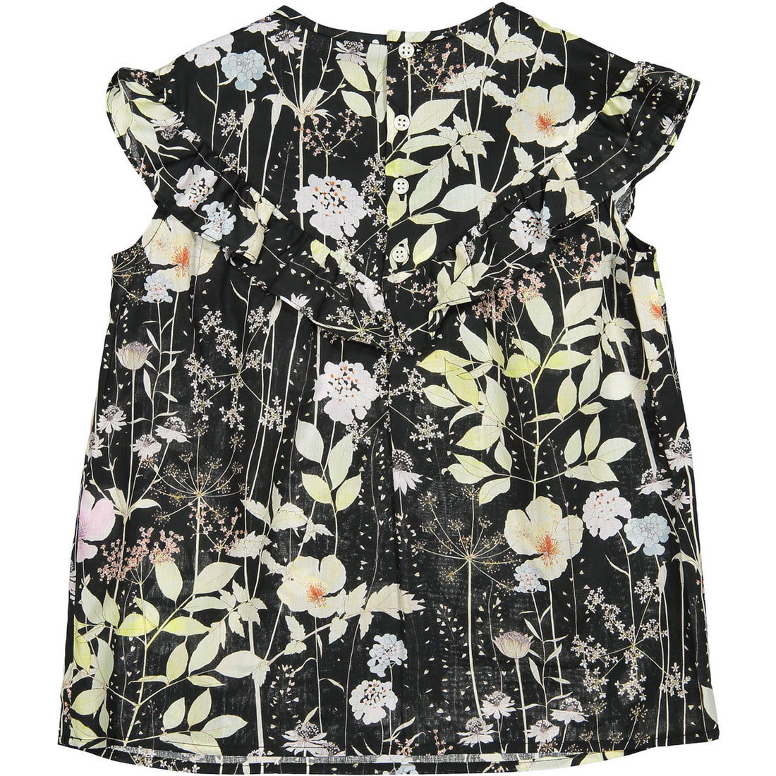 Bonpoint Black Floral Garden Yolk Blouse