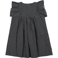Bonpoint Black Small Check Smocked Dress