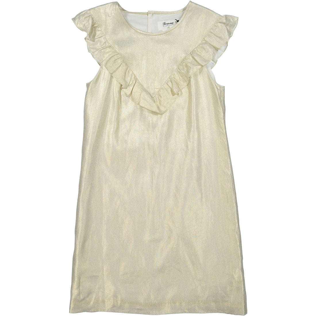 Bonpoint Gold Lurex Linen Yolk YAM Dress