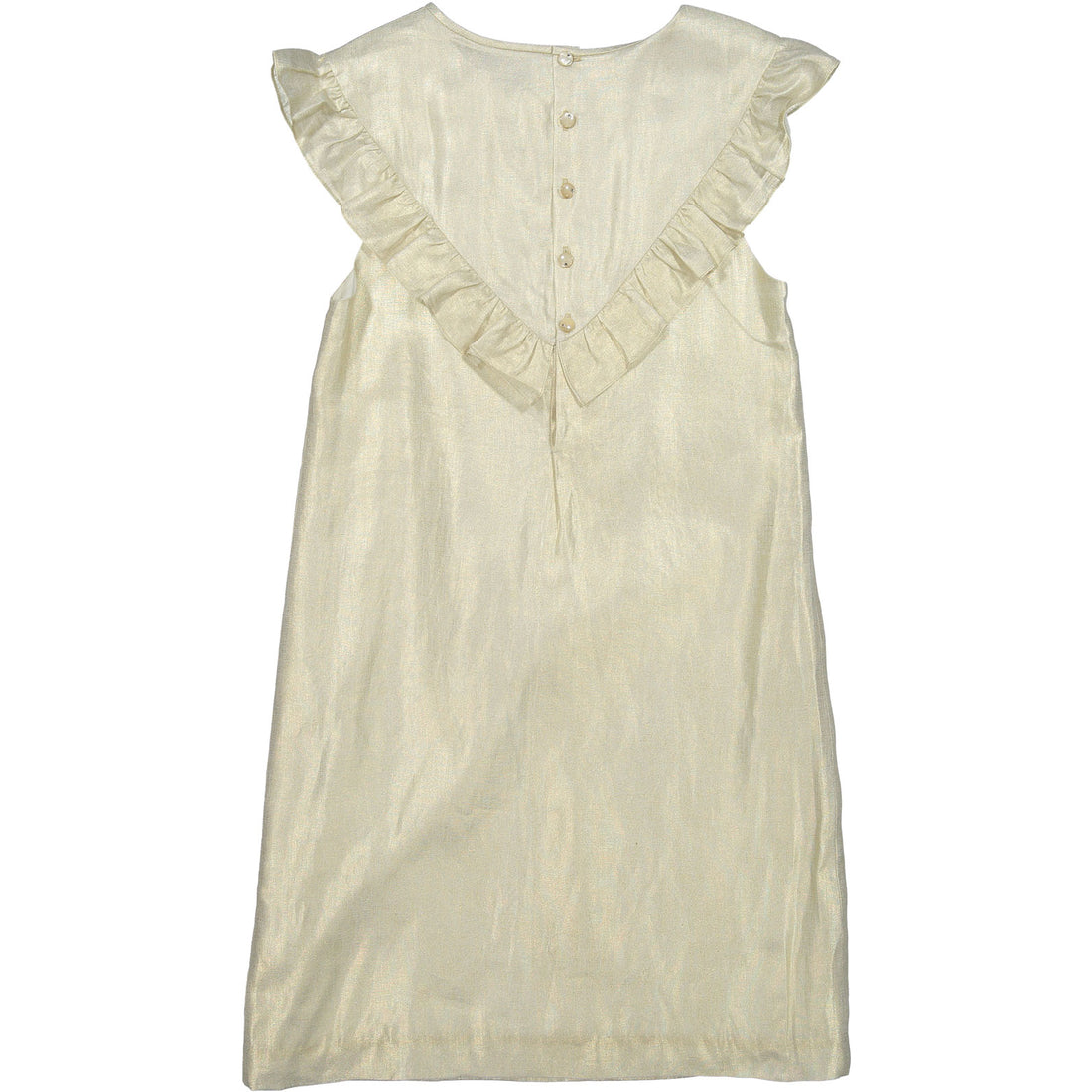 Bonpoint Gold Lurex Linen Yolk YAM Dress