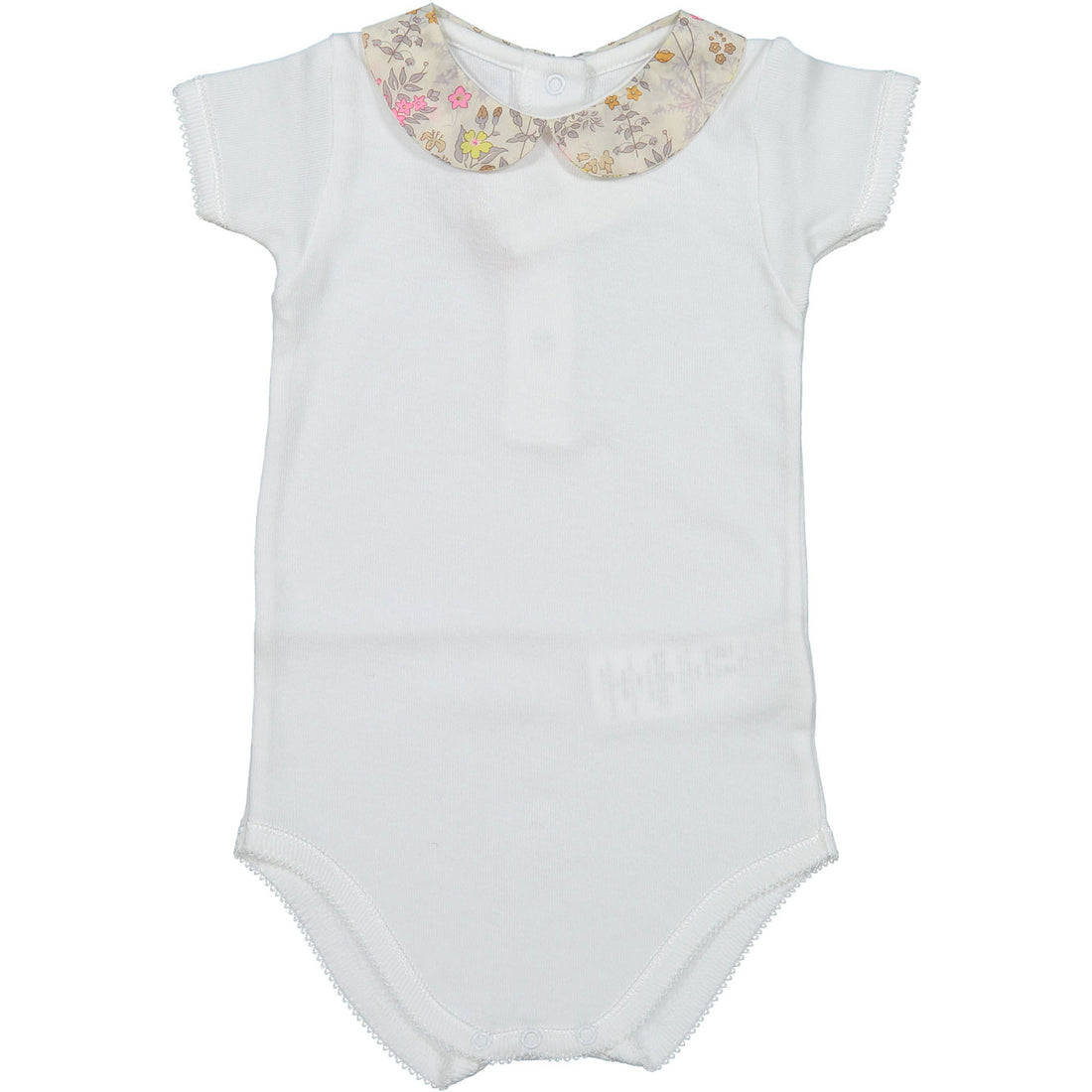 Bonpoint Floral Collar Bodysuit