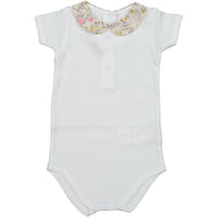 Bonpoint Floral Collar Bodysuit