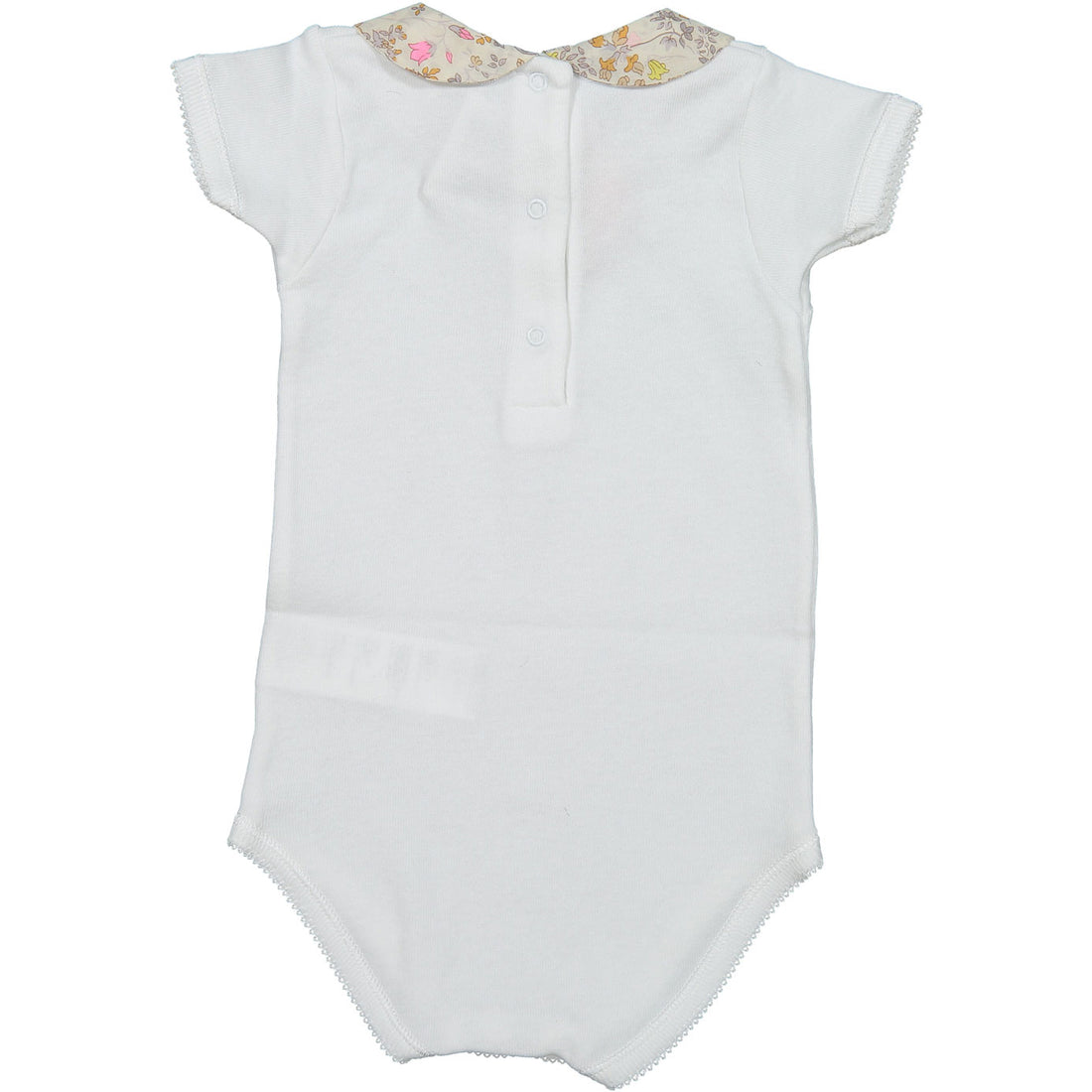 Bonpoint Floral Collar Bodysuit