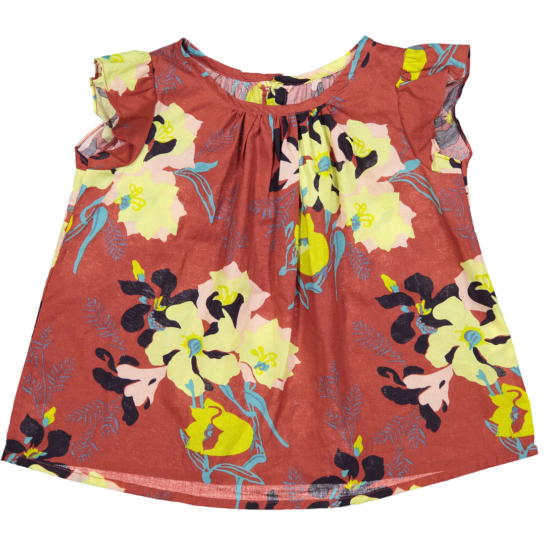 Bonpoint Red Floral Swing Blouse