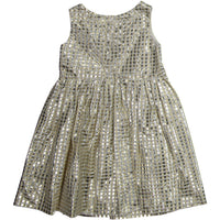 Bonpoint Gold Jacquard Waisted YAM Dress
