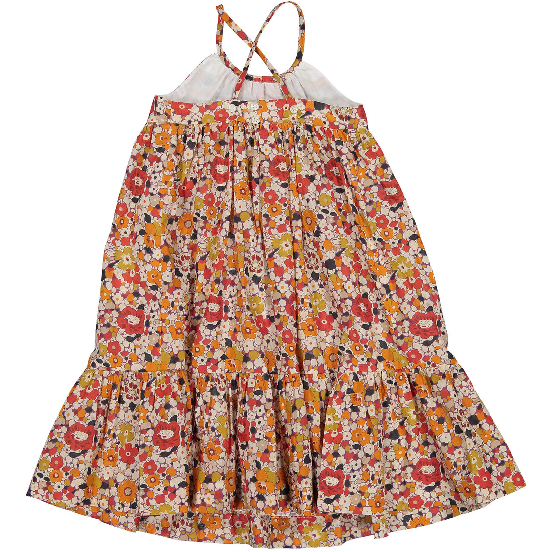 Bonpoint Orange Floral Maxi Sundress