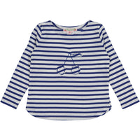 Bonpoint Navy Stripe Cherry Tee