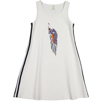 Ava and Lu Cream Parrot Embroidered Jumper