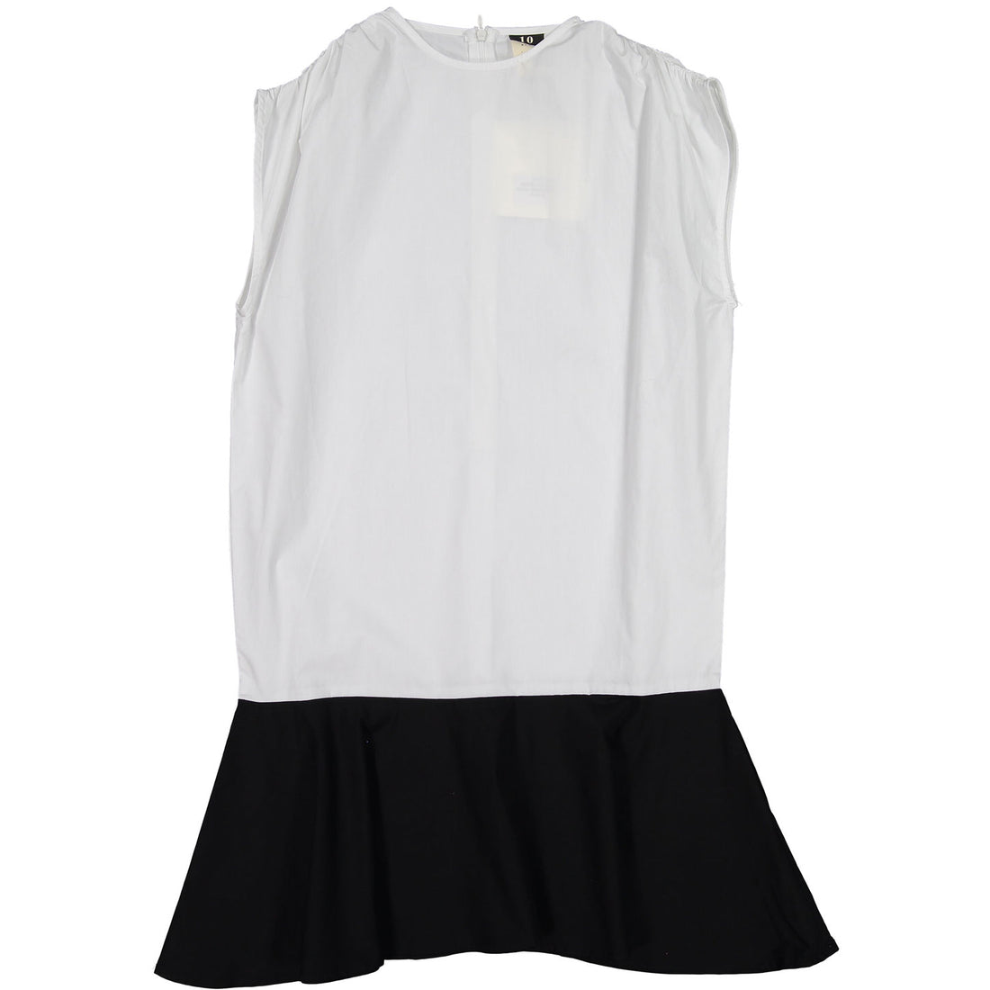 A4 White Bubble Dropwaist Dress