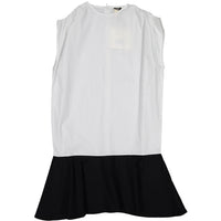 A4 White Bubble Dropwaist Dress