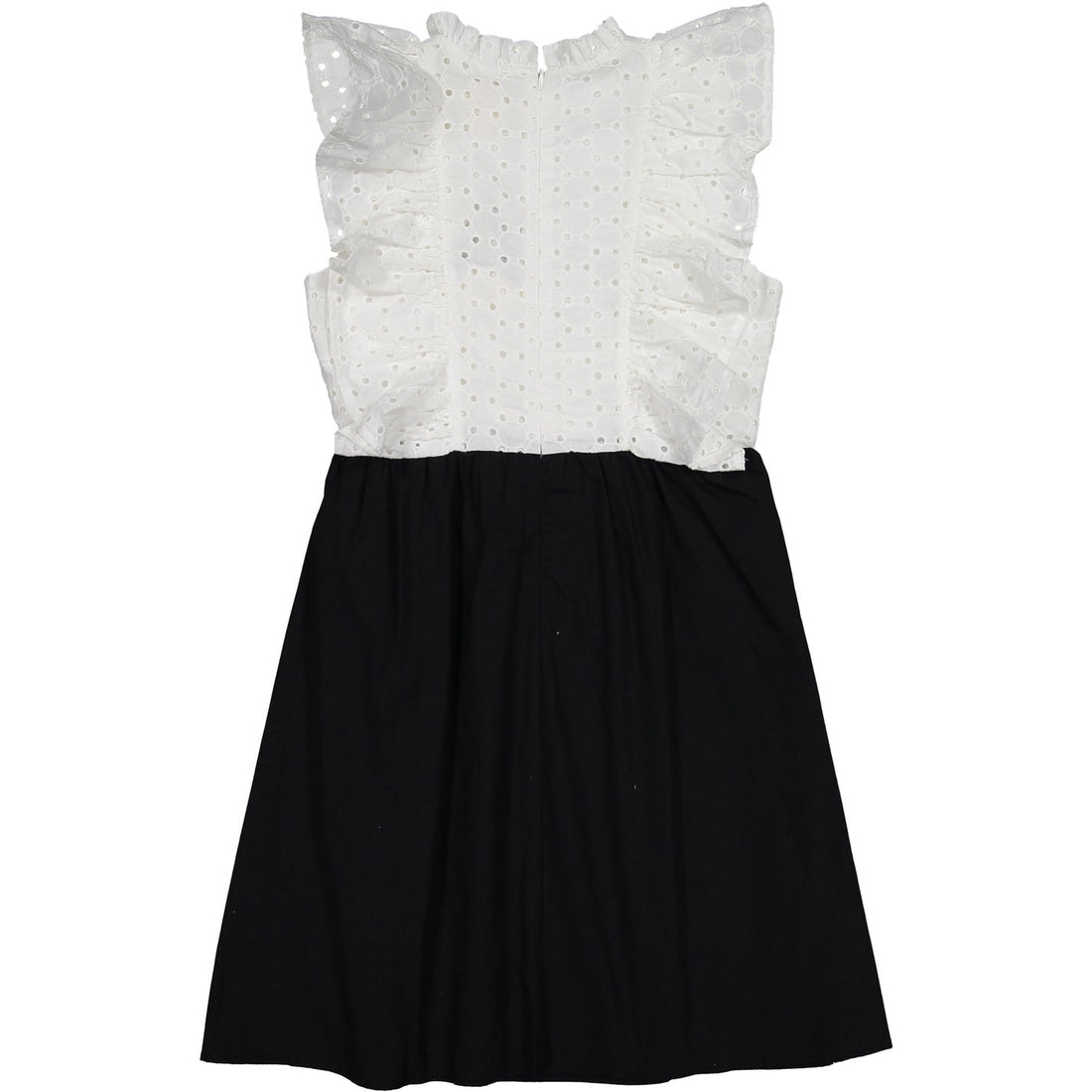 A4 Black/Cream Ruffle Pinafore
