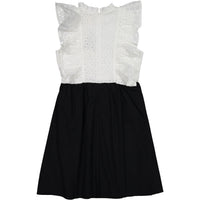A4 Black/Cream Ruffle Pinafore