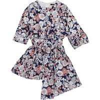 ROWE Floral Elastic Waist Asymmetrical Dress