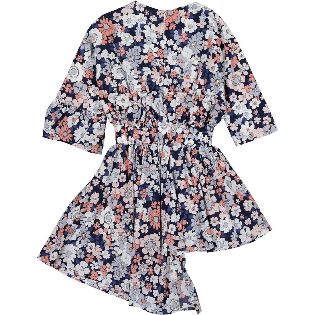 ROWE Floral Elastic Waist Asymmetrical Dress