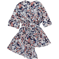 ROWE Floral Elastic Waist Asymmetrical Dress
