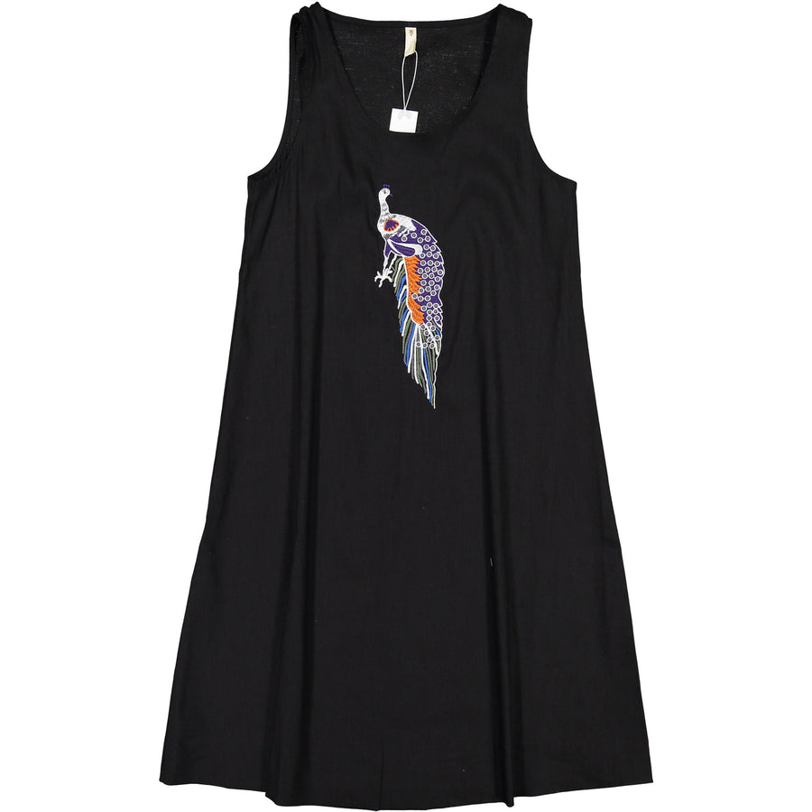 Ava and Lu Black Peacock Embroidered Jumper