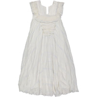 A4 Cream Pleats Maxi Dress
