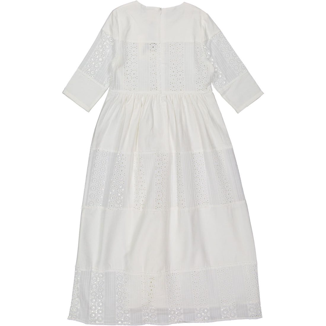 A4 Cream Layer Pattern Maxi Dress