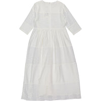 A4 Cream Layer Pattern Maxi Dress
