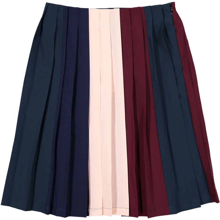 Ava & Lu Colorblock Pleated Skirt