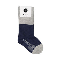 Mabli Indigo/Grey Blodyn Socks