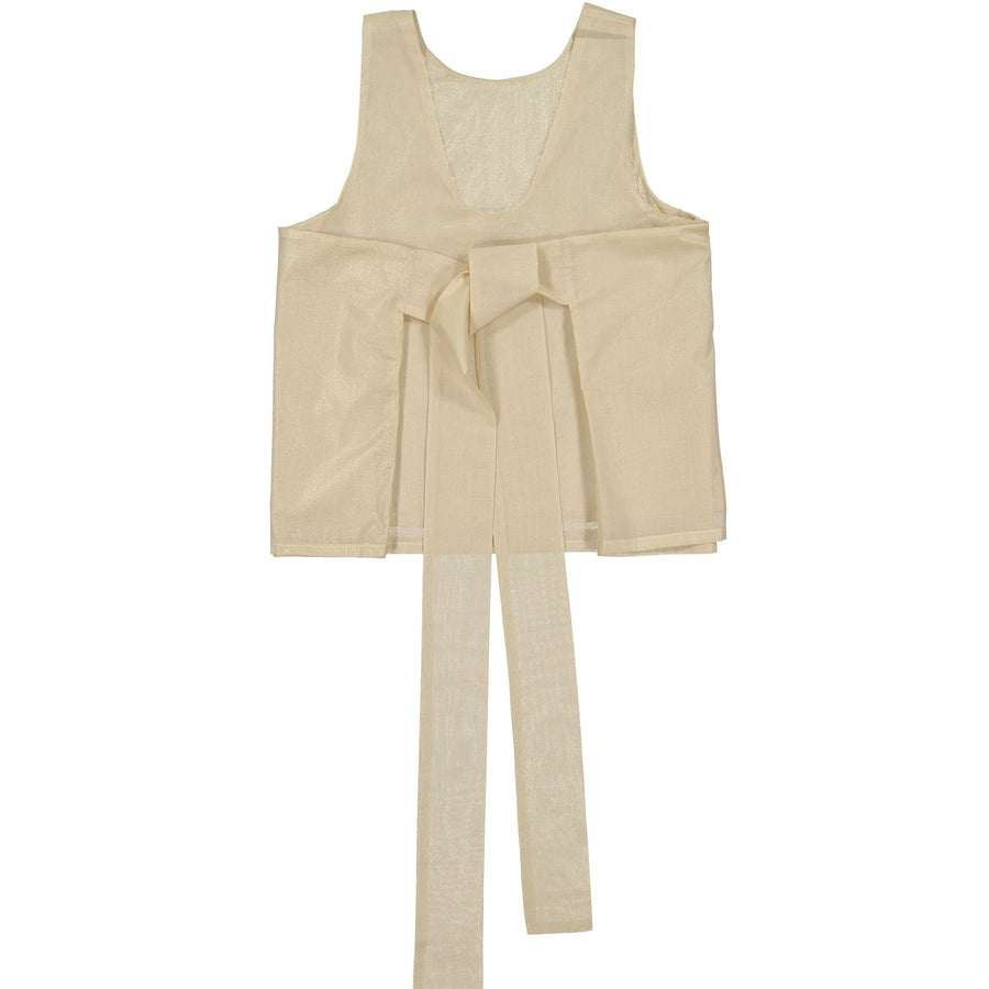 Orimusi Gold Wrap Tie Blouse