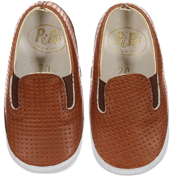 Pepe Brown Open Dots Baby Shoes