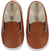 Pepe Brown Open Dots Baby Shoes