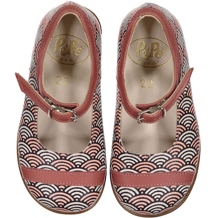 Pepe Pink Trimmed Mary Janes