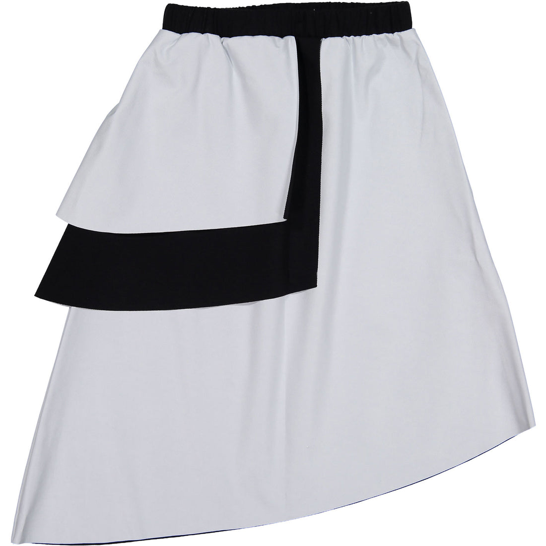 Gayalab Leather Effect Asymmetrical Skirt