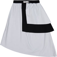 Gayalab Leather Effect Asymmetrical Skirt