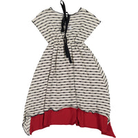 Gayalab Irregular Knitted Stripes Dress
