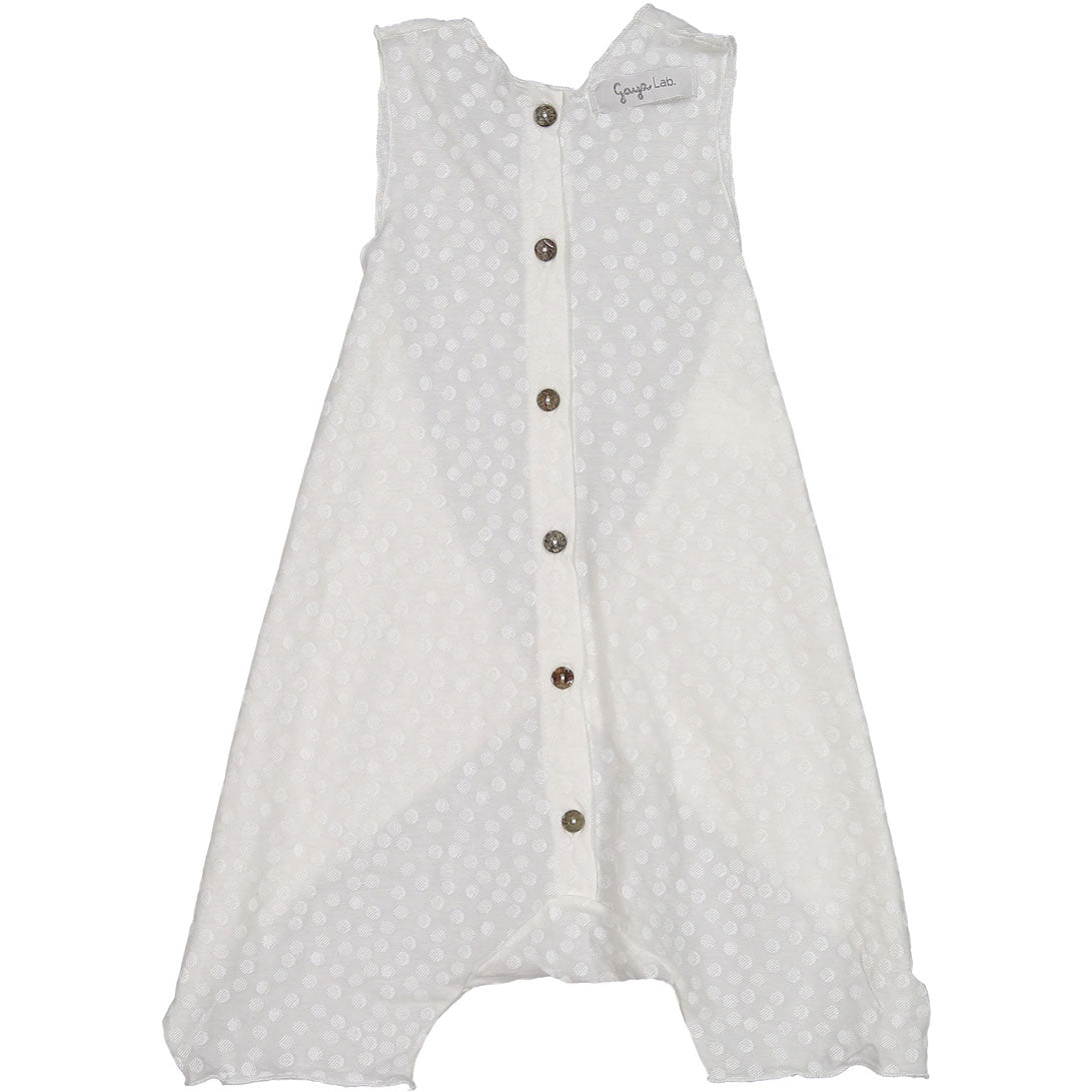 Gayalab White Pois Manta Jumpsuit