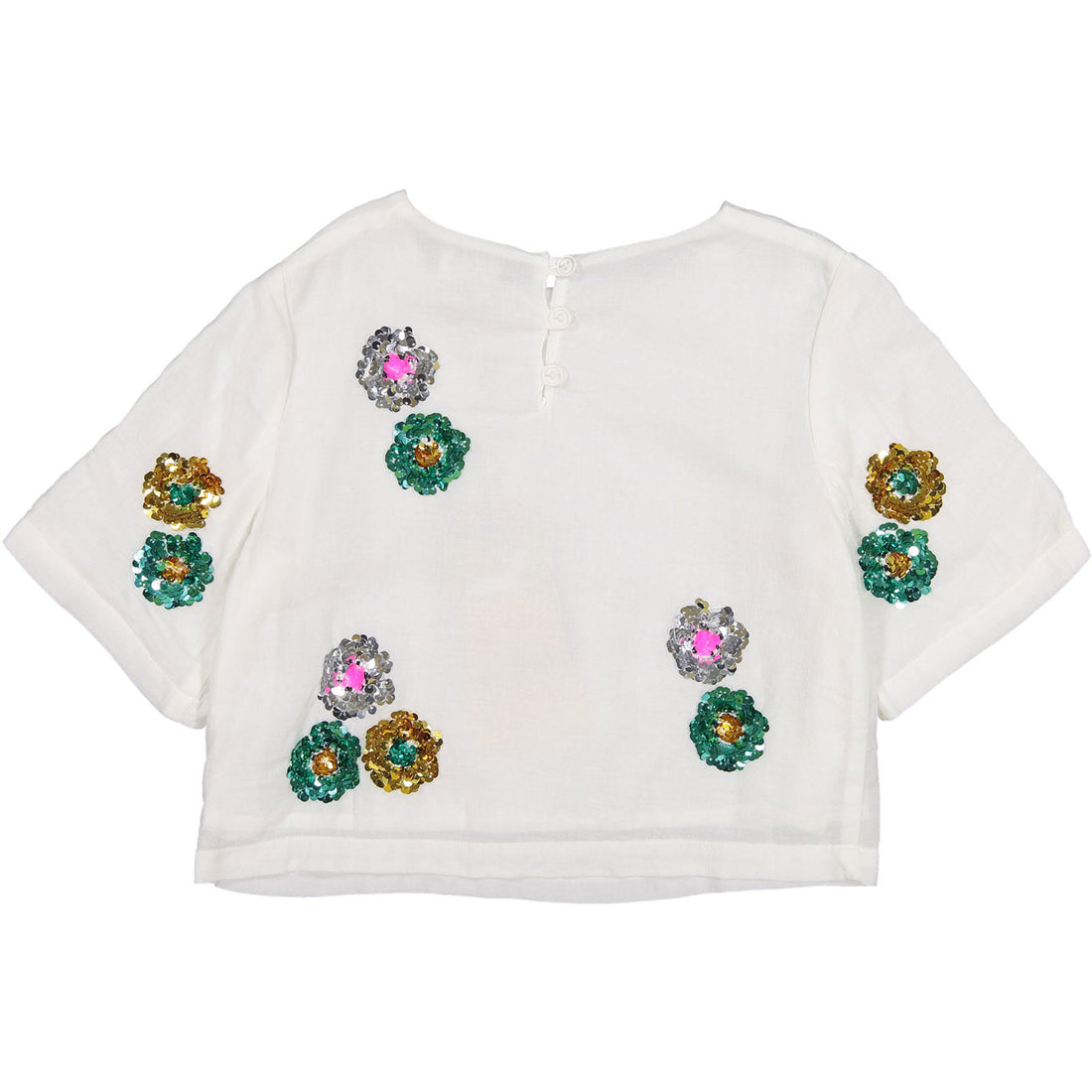 Morley White Sequin Dizzy Blouse