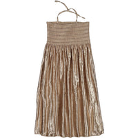 Essence Gold Crushed Velvet Sundress