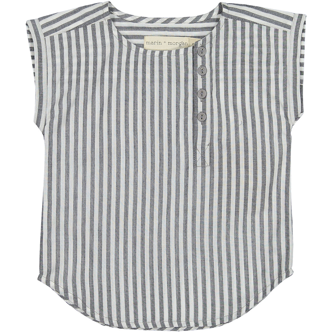 Marin + Morgan Tin Grey Stripe Baby Mason Tunic