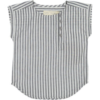 Marin + Morgan Tin Grey Stripe Baby Mason Tunic