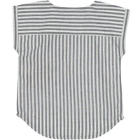 Marin + Morgan Tin Grey Stripe Mason Tunic