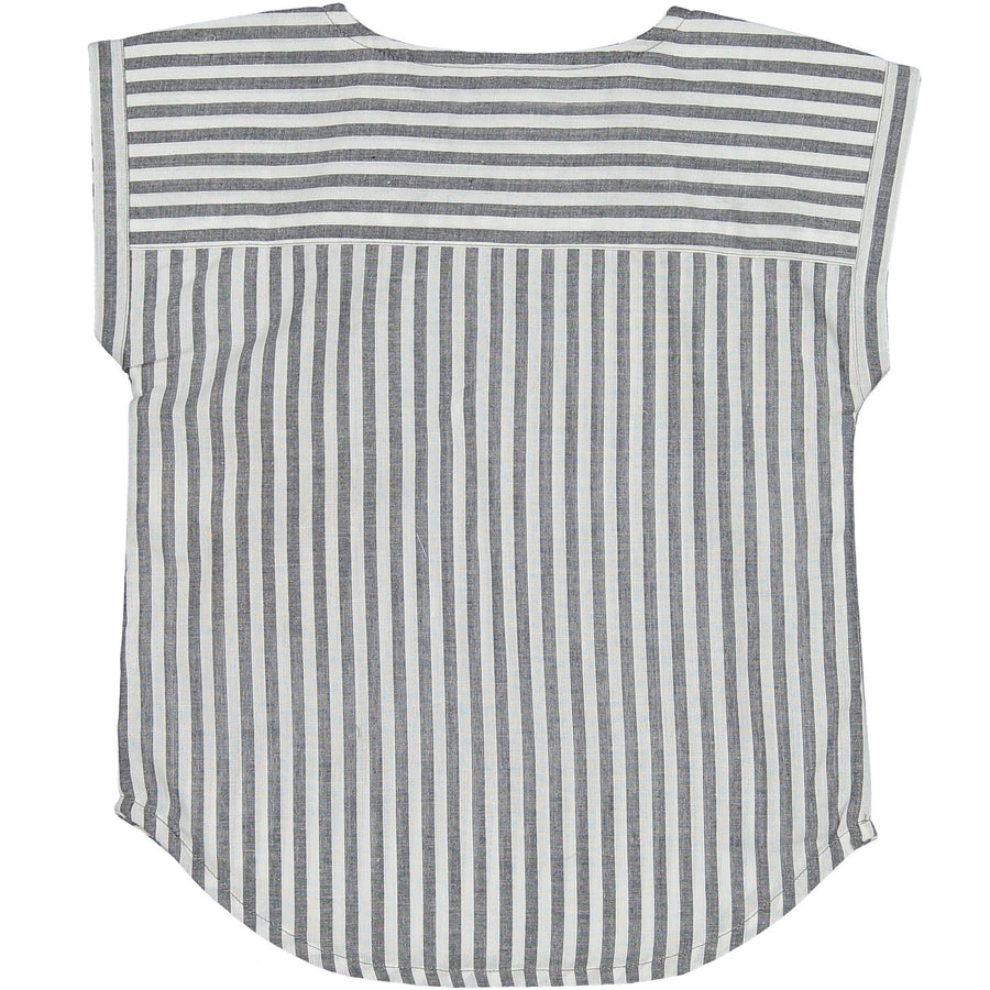 Marin + Morgan Tin Grey Stripe Baby Mason Tunic
