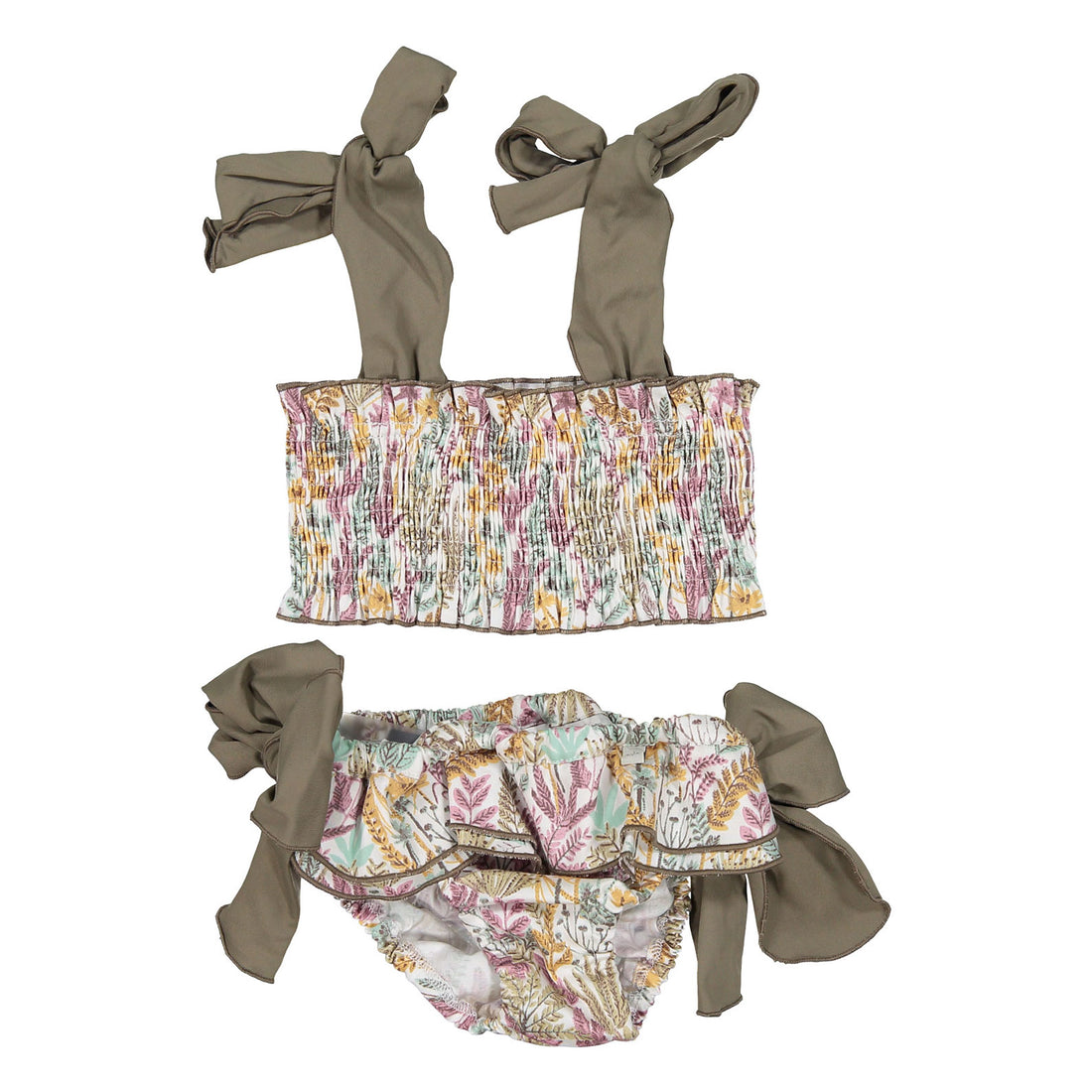 Nueces Khaki Floral Bikini