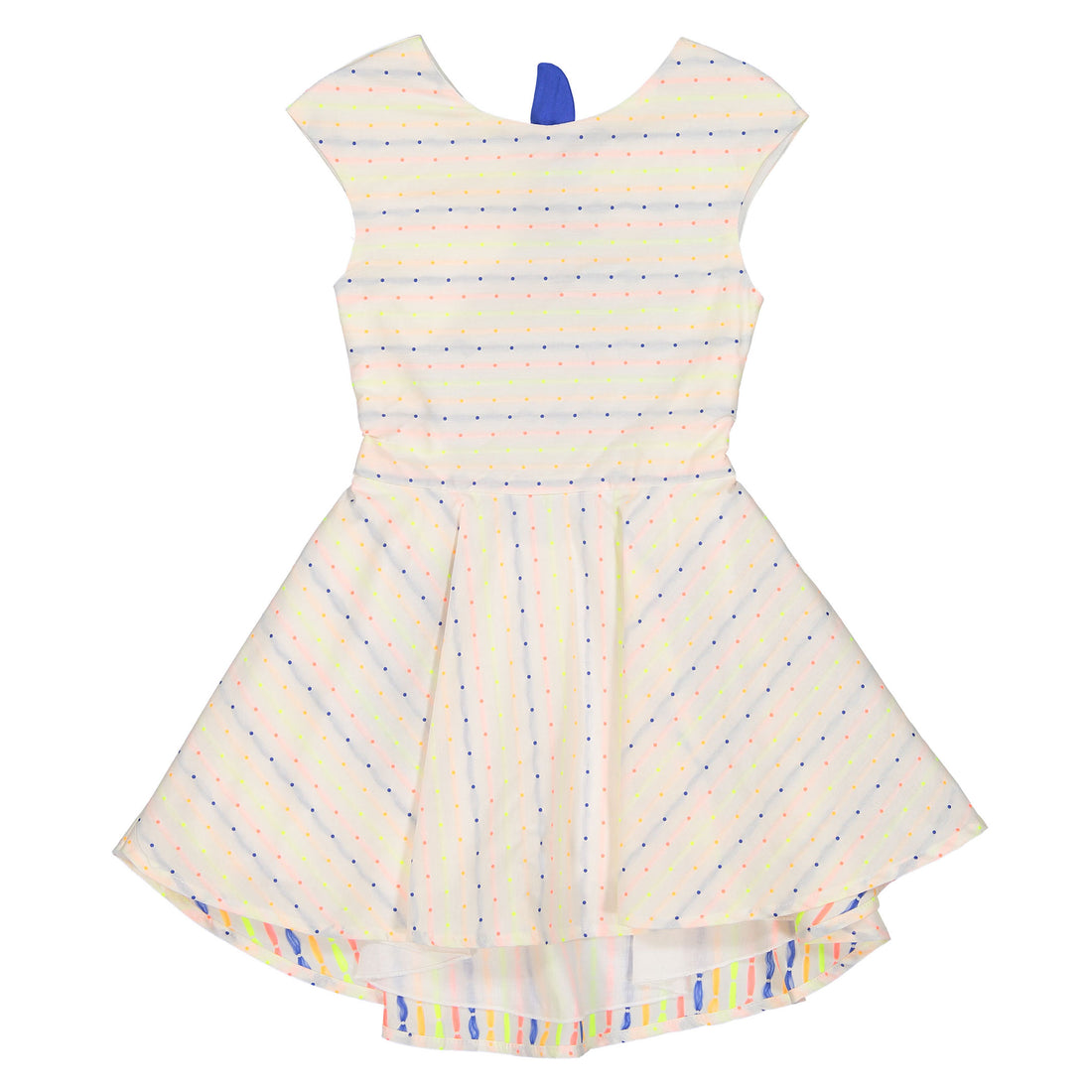 Nueces  Neon Embroidered Open Back Dress