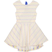 Nueces Teen Neon Embroidered Open Back Dress