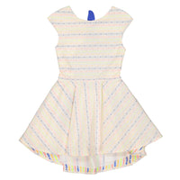 Nueces  Neon Embroidered Open Back Dress