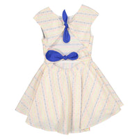 Nueces  Neon Embroidered Open Back Dress