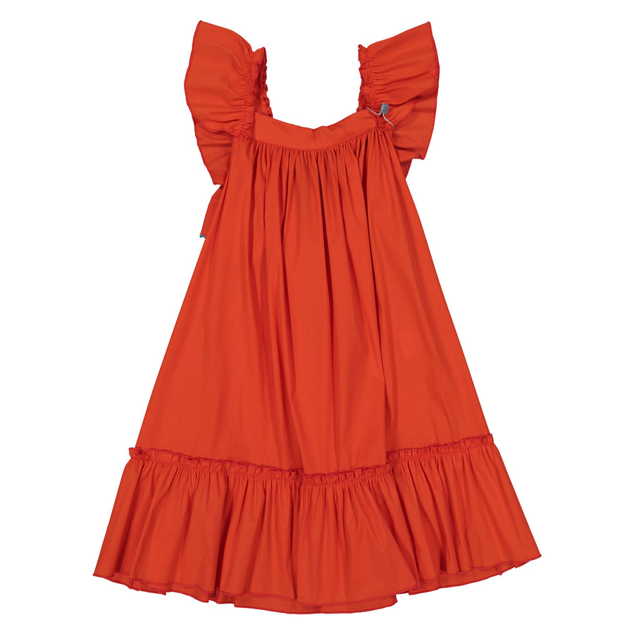 Nueces Red Ruffle Dress