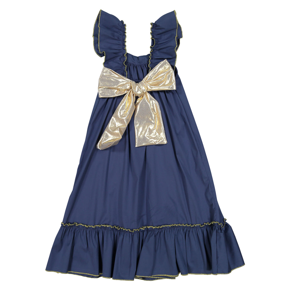Nueces Navy Ruffle Dress