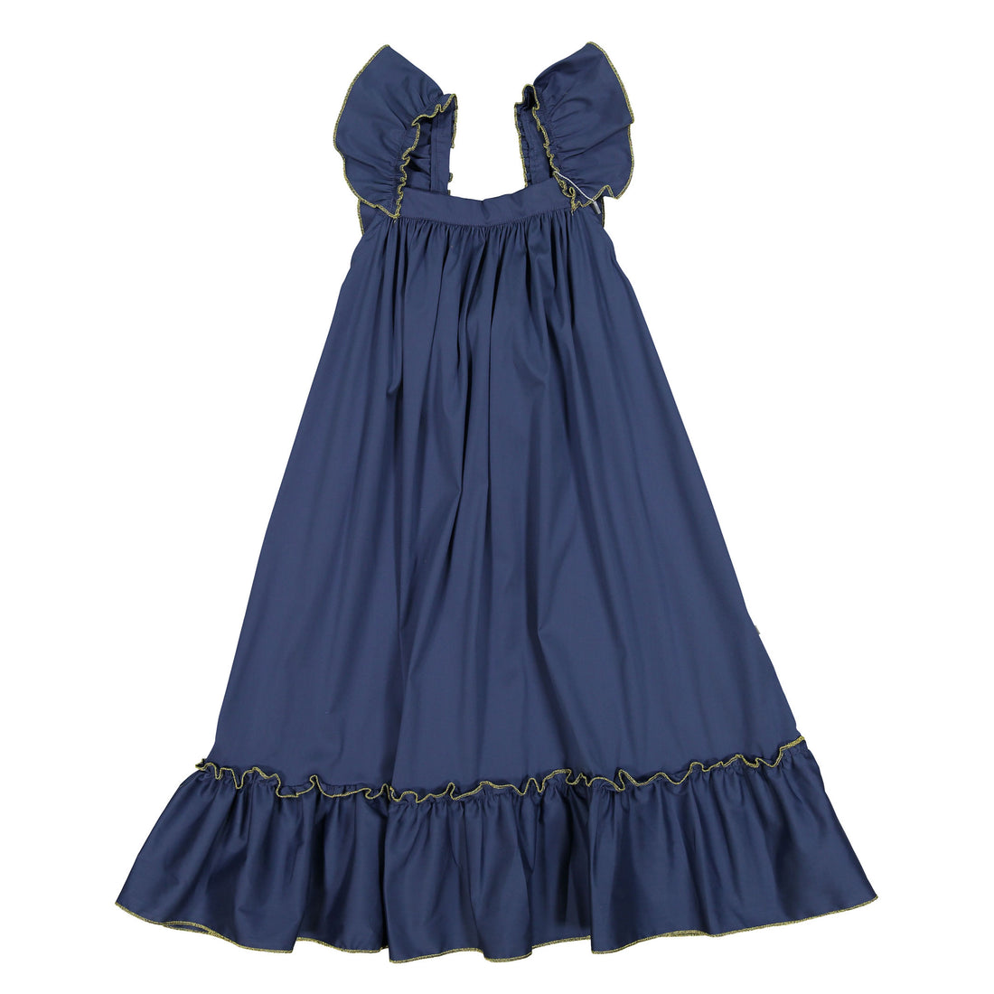 Nueces Navy Ruffle Dress