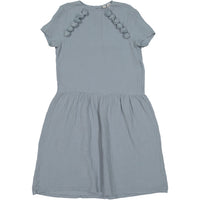 Le Petit Coco Blue Crepe Tassel Dress